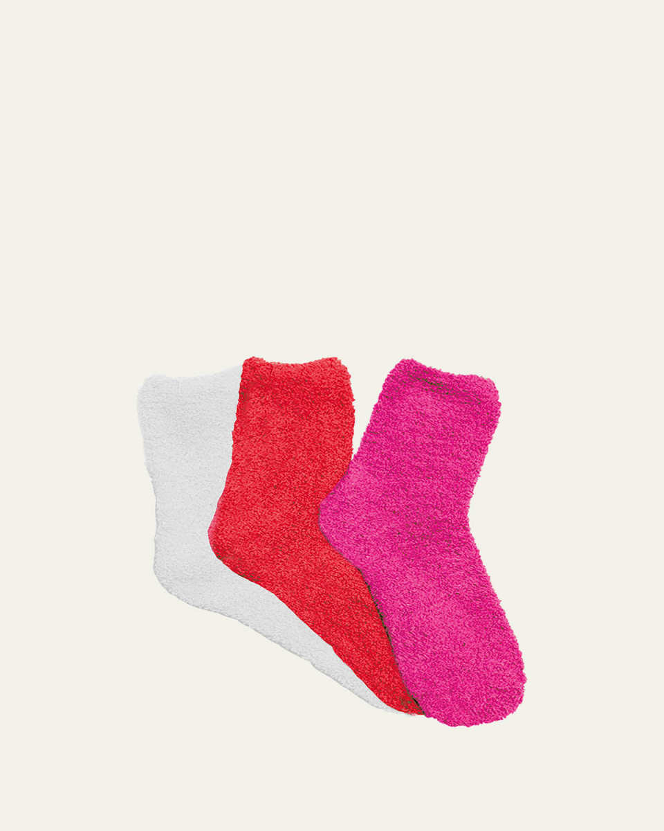 Plush Ankle Socks 3-Pack